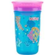 נובי כוס הפלא 360° עם מכסה - ורוד כחול | Nuby נובי 
