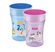 NUK נוק Magic Cup 360° כוס מעבר 230 מ"ל לפעוטות מגיל 8 חודשים ומעלה - ורוד 104 | NUK נוק 