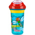 נובי כוס אולטרא מצוירת עם מנגנון קליק 18m+ (אדום ירוק) | Nuby נובי 
